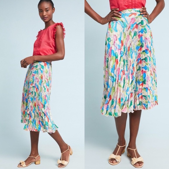 ‼️HTF Anthropologie Jelena Pleated Skirt 8 ‼️